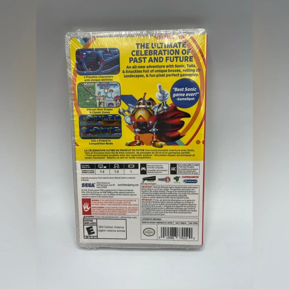 Sonic Mania for Nintendo Switch - Yellow Cover